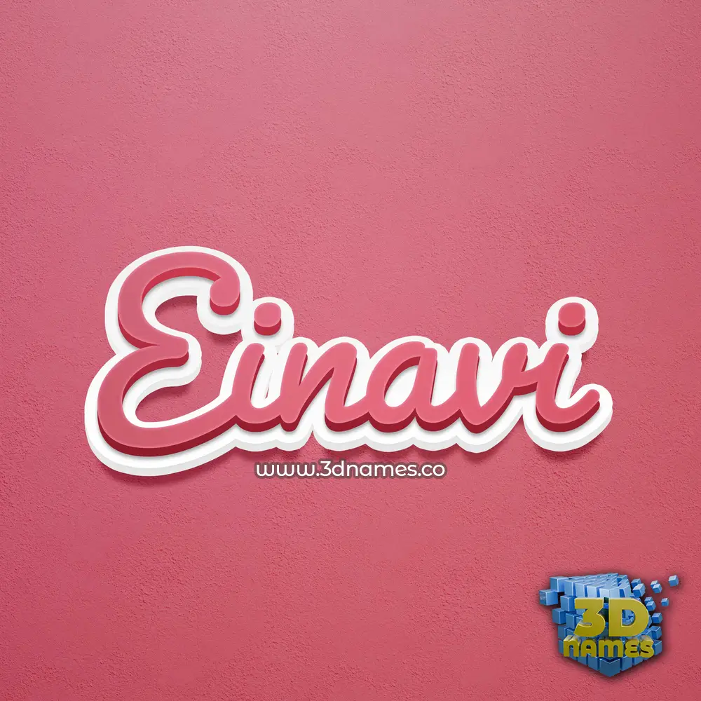 einavi in Red Scribble style - 3D name wallpaper