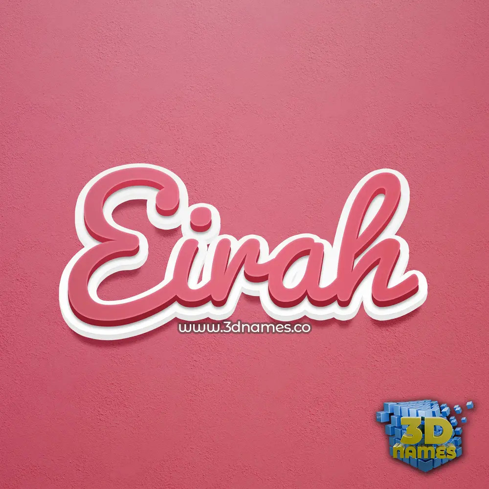 eirah in Red Scribble style - 3D name wallpaper
