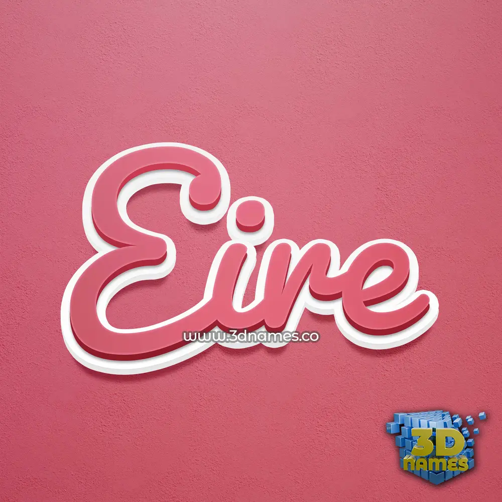 eire in Red Scribble style - 3D name wallpaper
