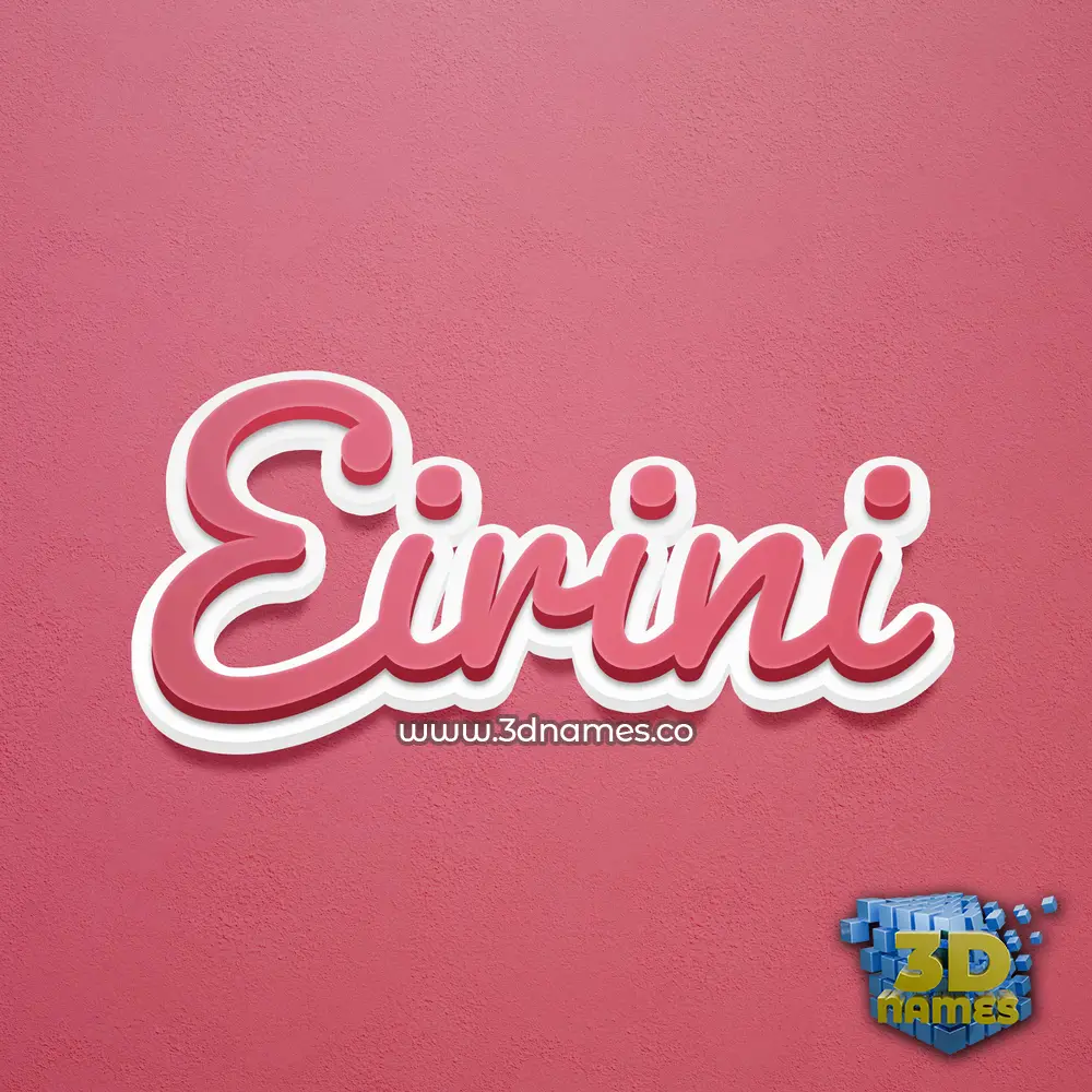 eirini in Red Scribble style - 3D name wallpaper