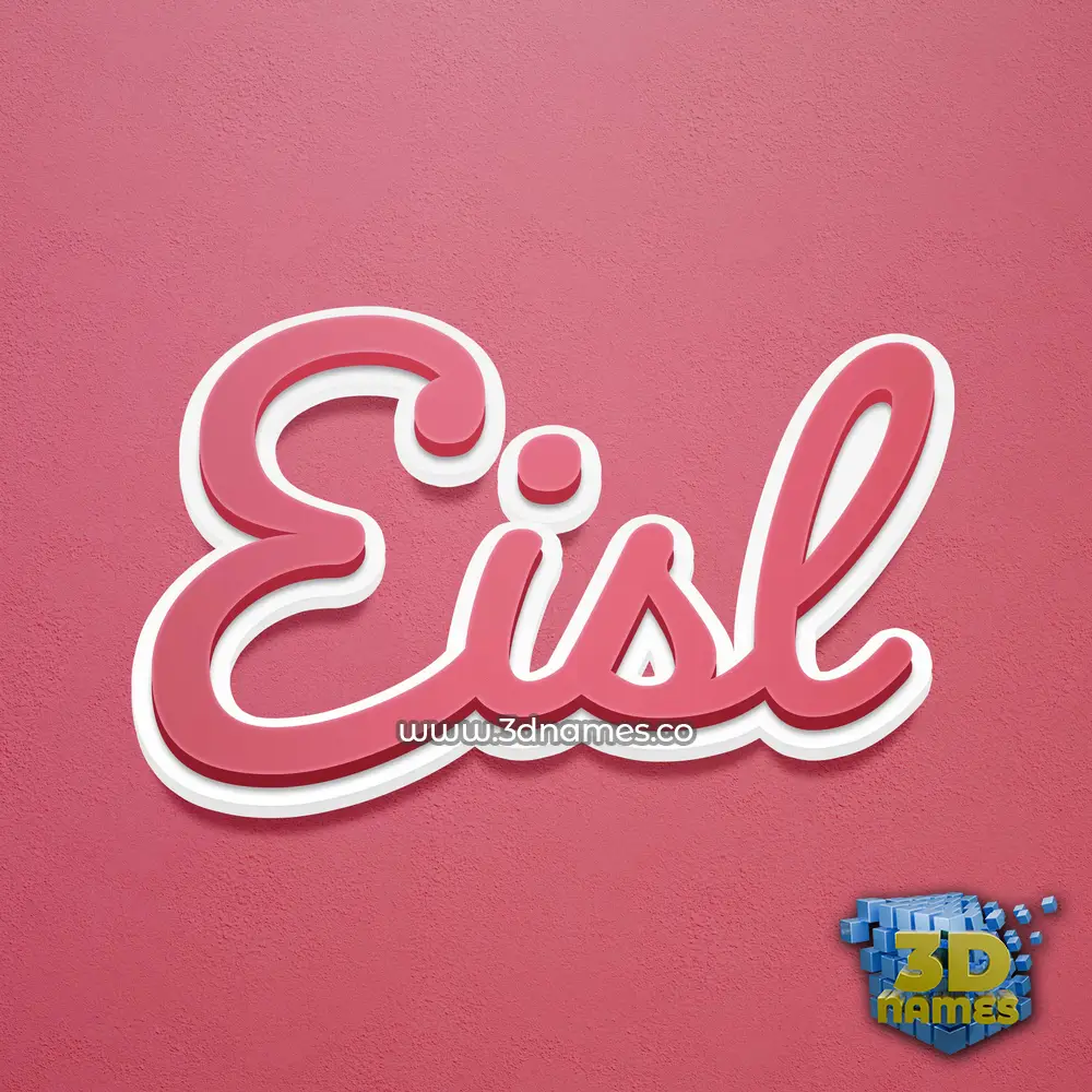 eisl in Red Scribble style - 3D name wallpaper