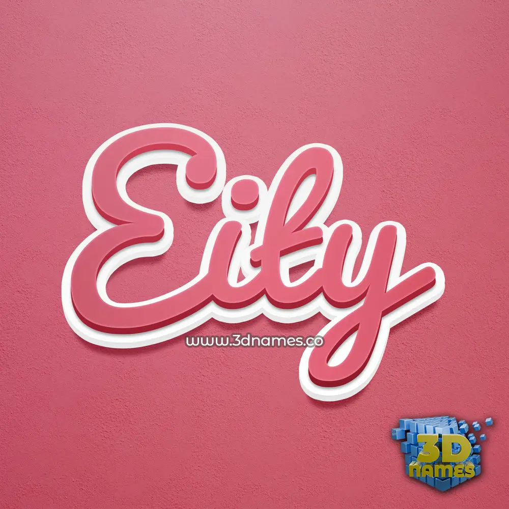 eity in Red Scribble style - 3D name wallpaper