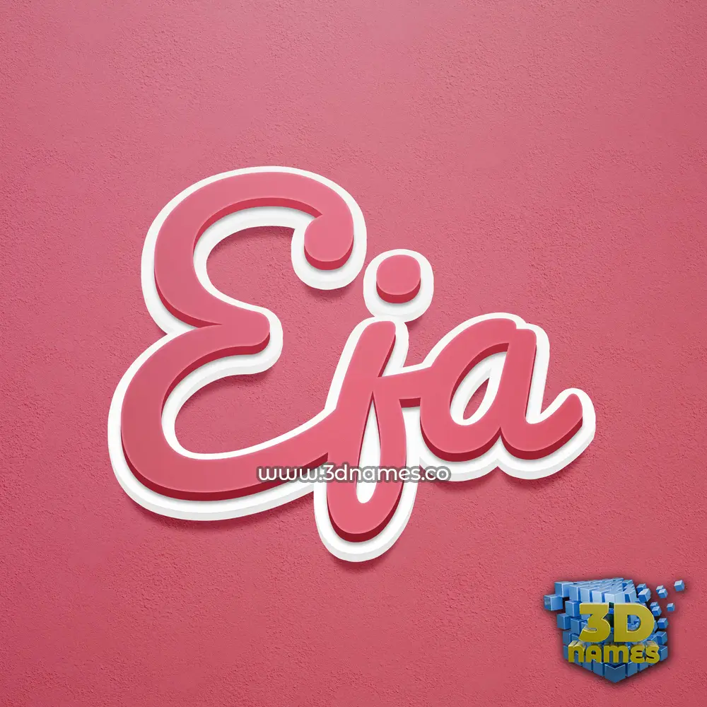 eja in Red Scribble style - 3D name wallpaper