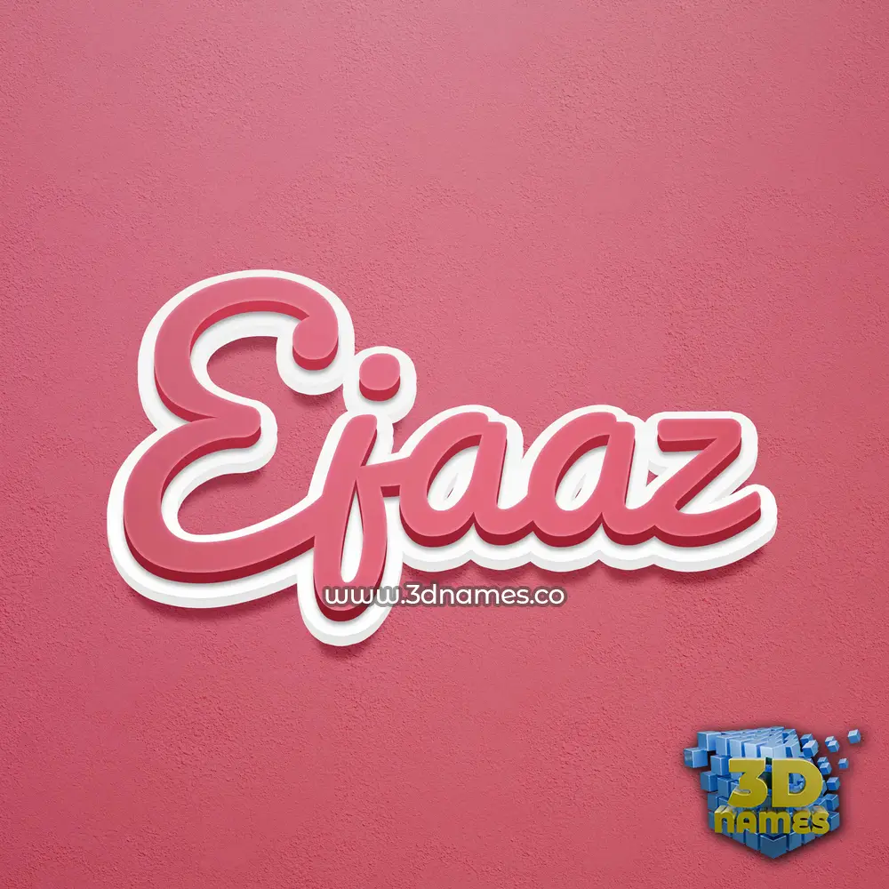 ejaaz in Red Scribble style - 3D name wallpaper