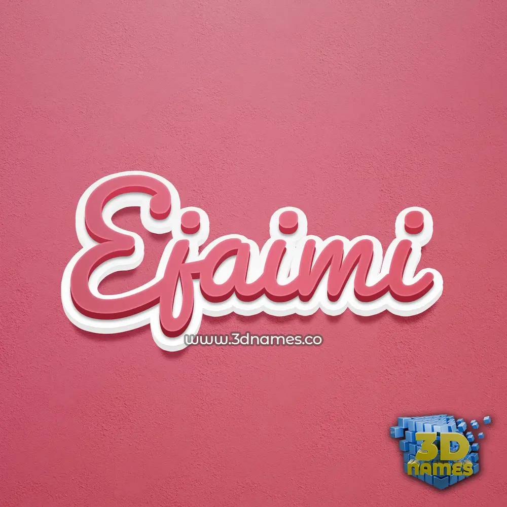 ejaimi in Red Scribble style - 3D name wallpaper