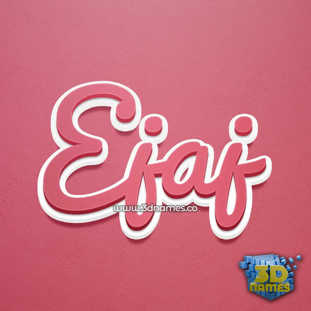 ejaj in Red Scribble style - 3D name wallpaper