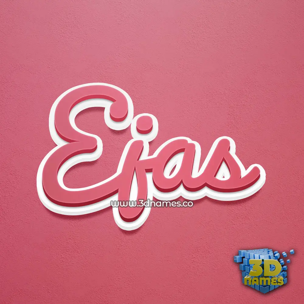ejas in Red Scribble style - 3D name wallpaper