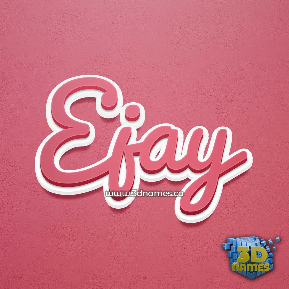 ejay in Red Scribble style - 3D name wallpaper