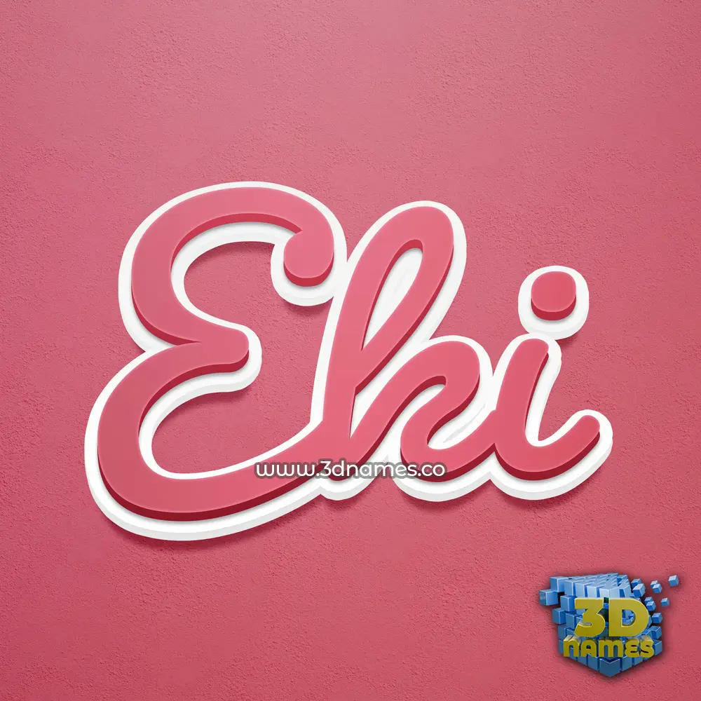eki in Red Scribble style - 3D name wallpaper