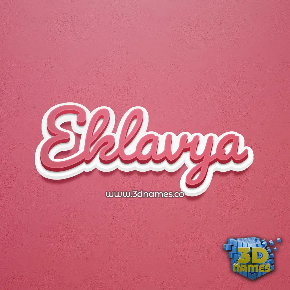 eklavya in Red Scribble style - 3D name wallpaper