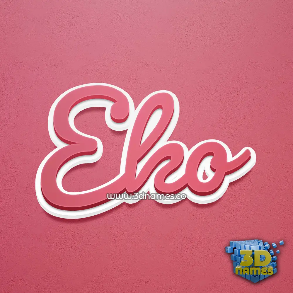 eko in Red Scribble style - 3D name wallpaper