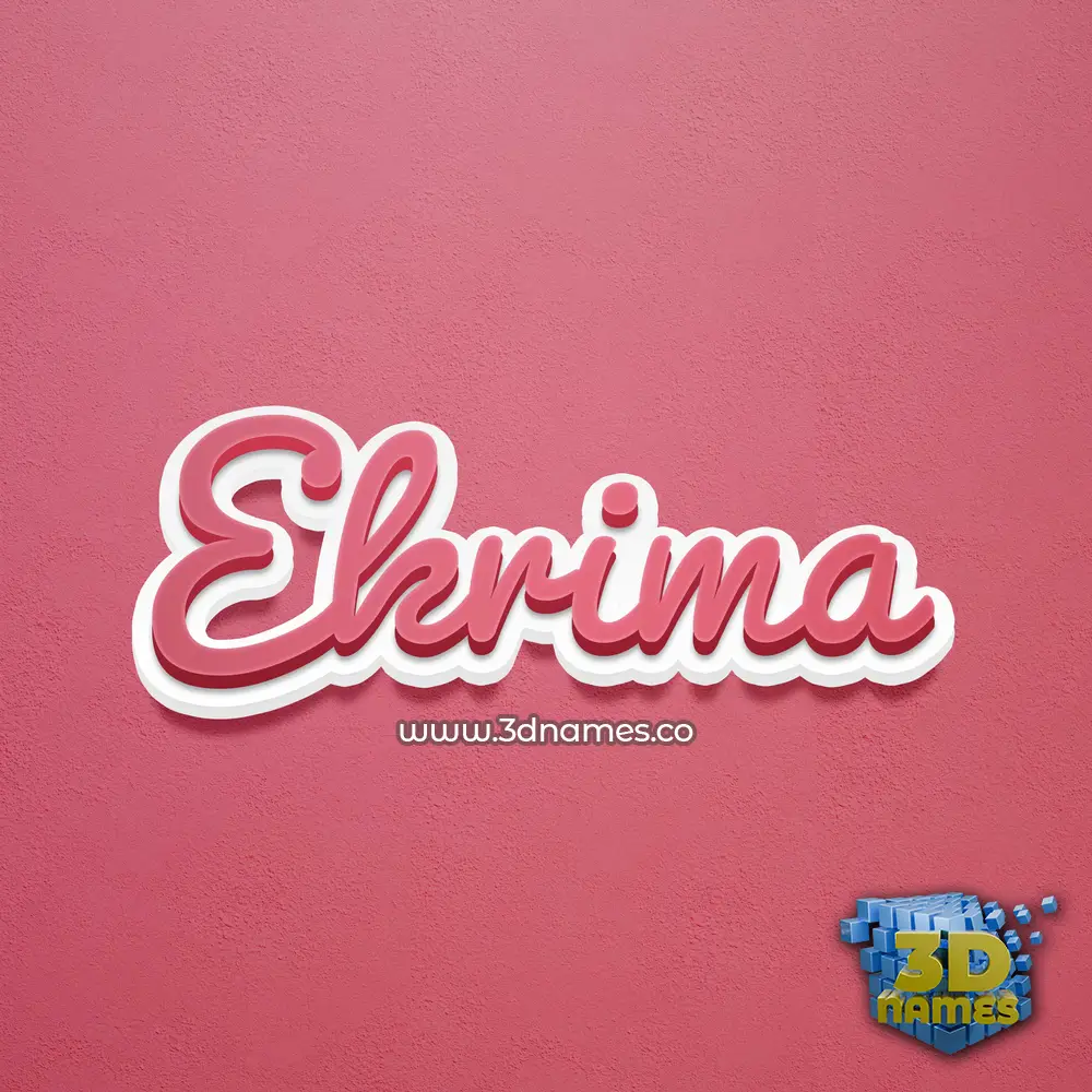 ekrima in Red Scribble style - 3D name wallpaper
