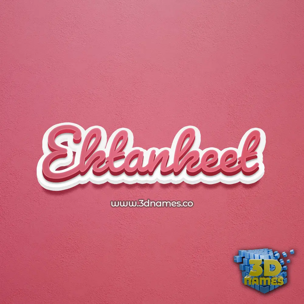 ektankeet in Red Scribble style - 3D name wallpaper