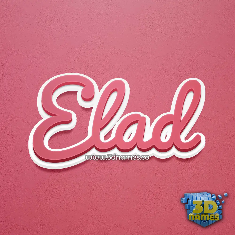 elad in Red Scribble style - 3D name wallpaper