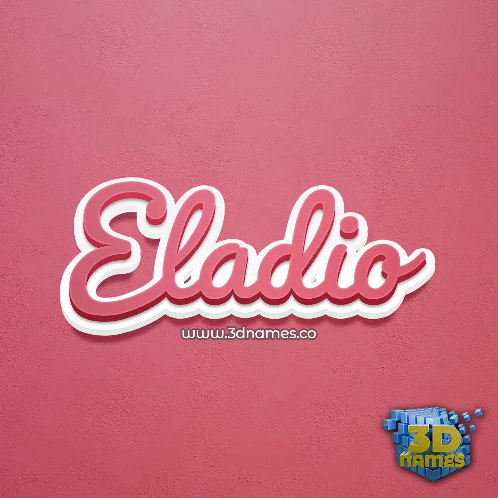 eladio in Red Scribble style - 3D name wallpaper