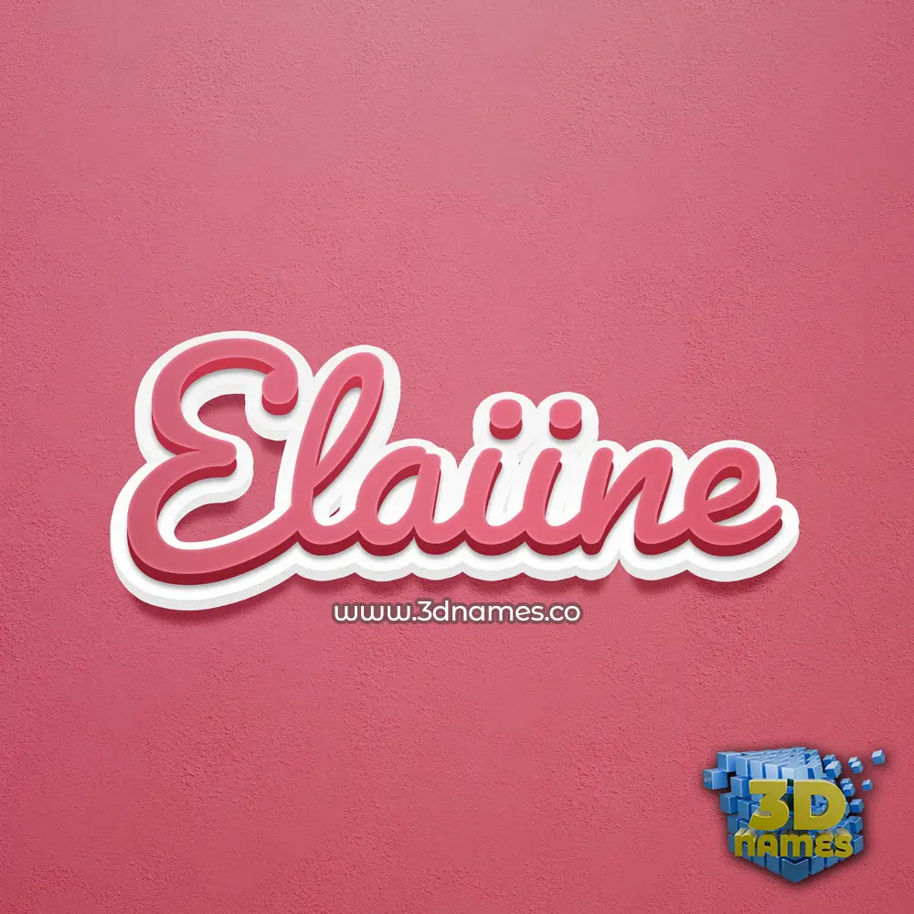 elaiine in Red Scribble style - 3D name wallpaper