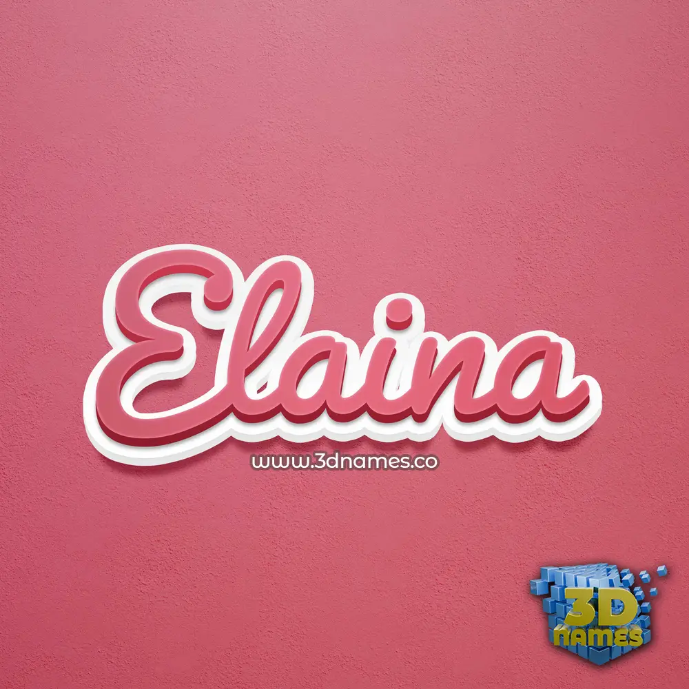 elaina in Red Scribble style - 3D name wallpaper