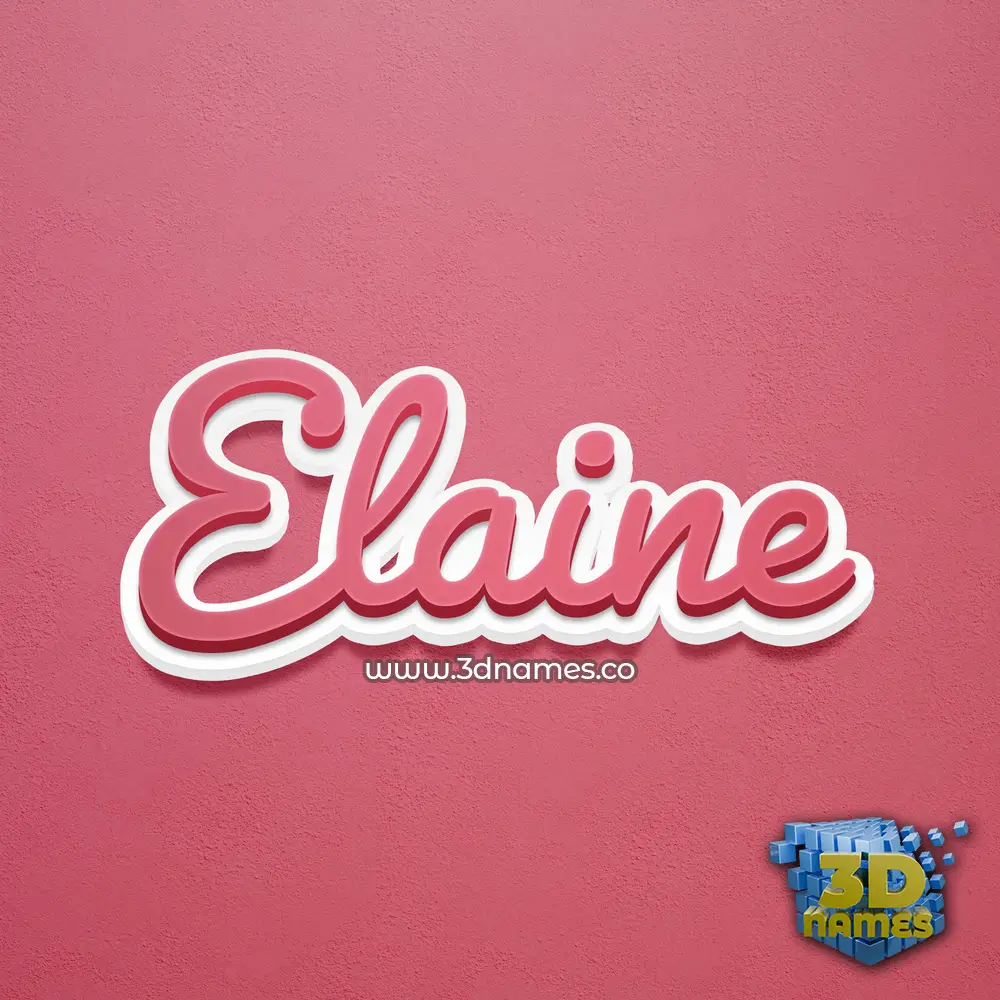elaine in Red Scribble style - 3D name wallpaper