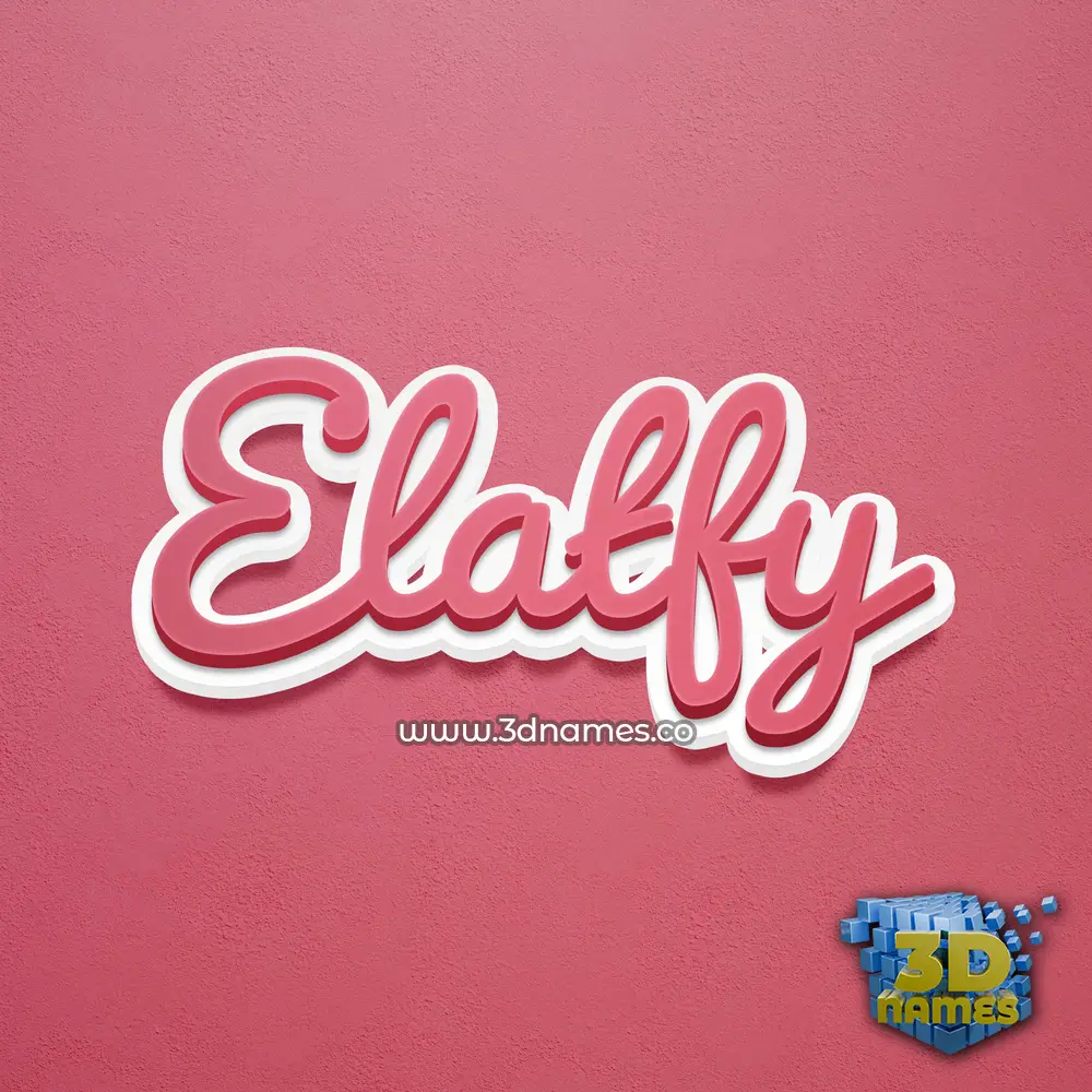 elatfy in Red Scribble style - 3D name wallpaper