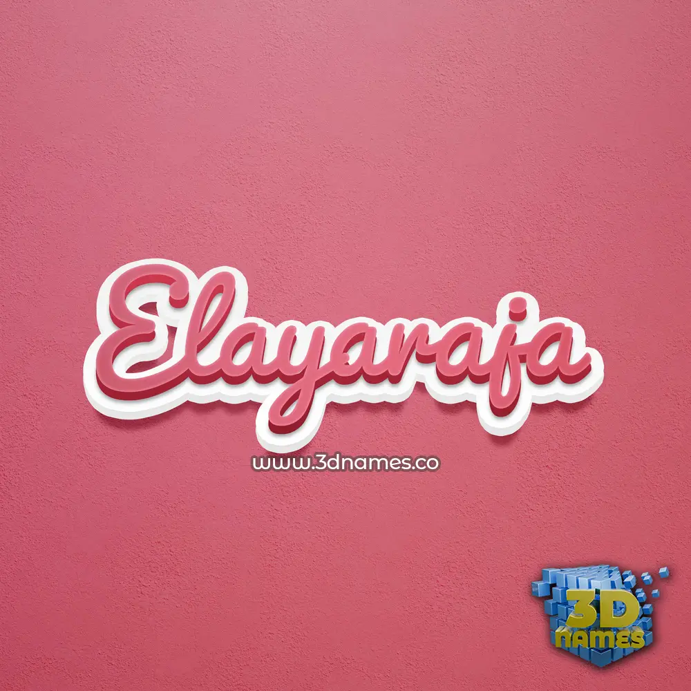 elayaraja in Red Scribble style - 3D name wallpaper