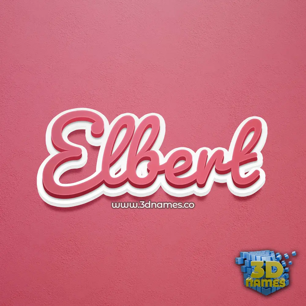 elbert in Red Scribble style - 3D name wallpaper