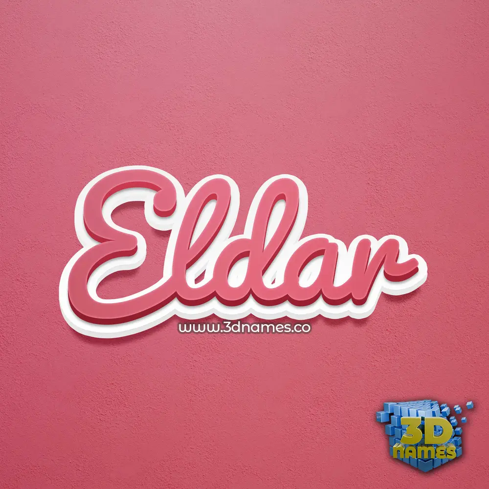 eldar in Red Scribble style - 3D name wallpaper