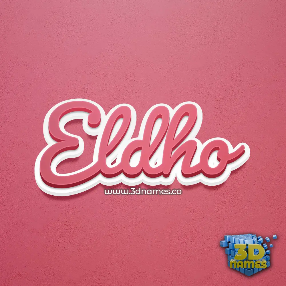 eldho in Red Scribble style - 3D name wallpaper