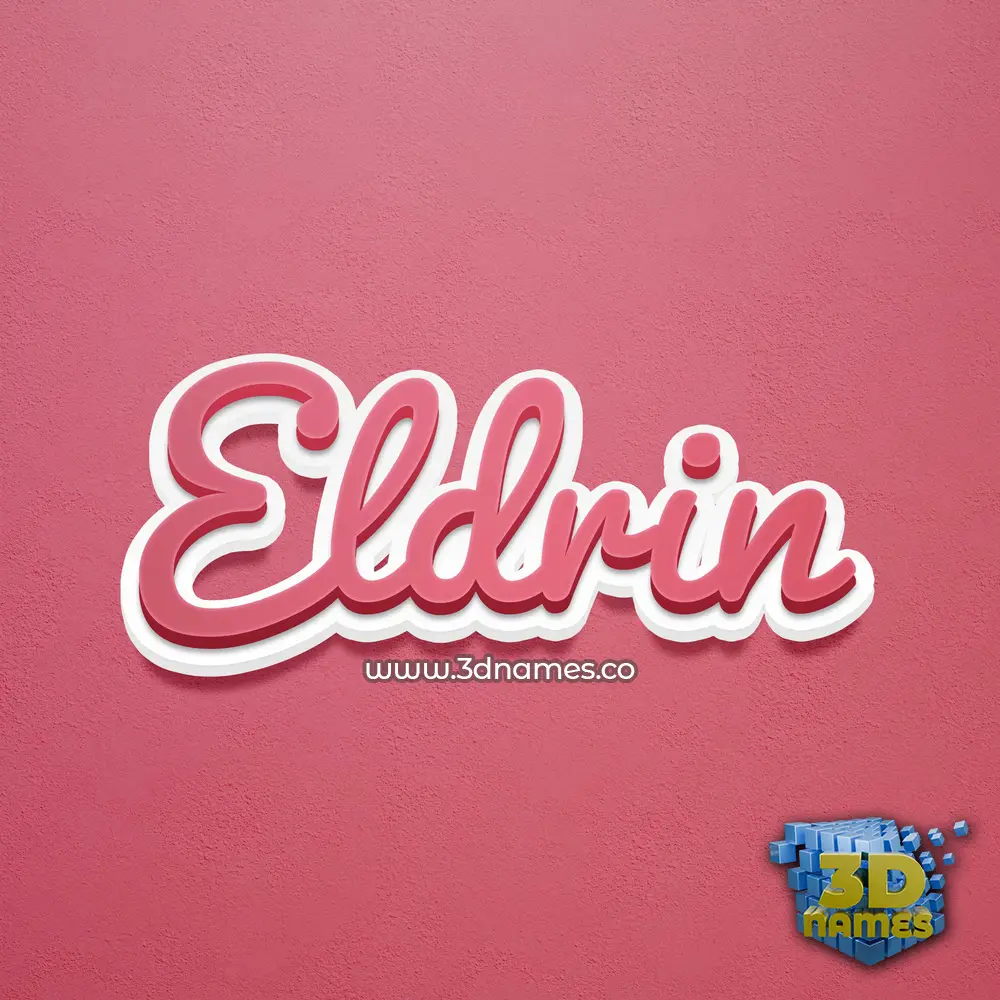 eldrin in Red Scribble style - 3D name wallpaper