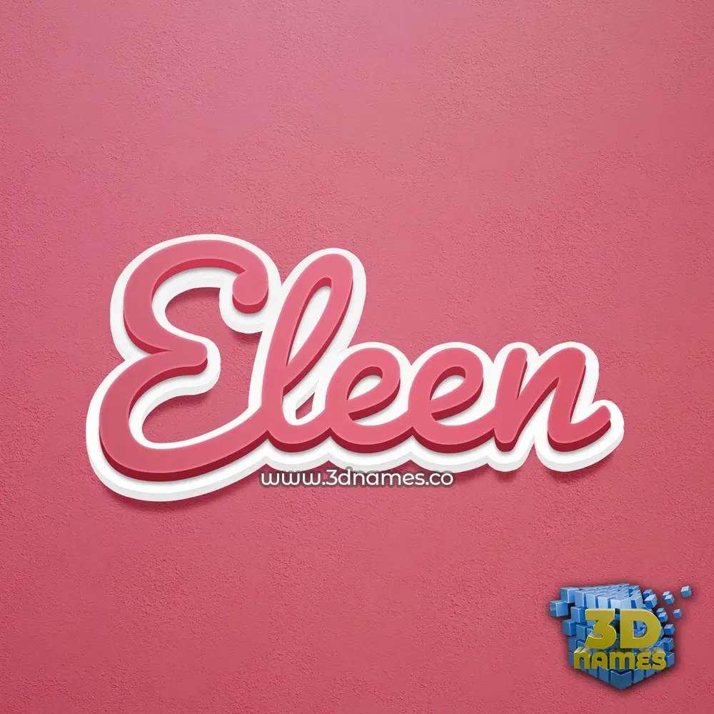 eleen in Red Scribble style - 3D name wallpaper