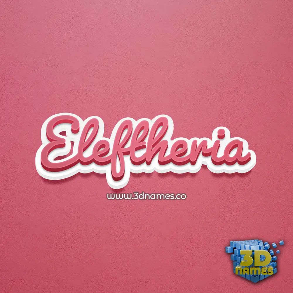eleftheria in Red Scribble style - 3D name wallpaper