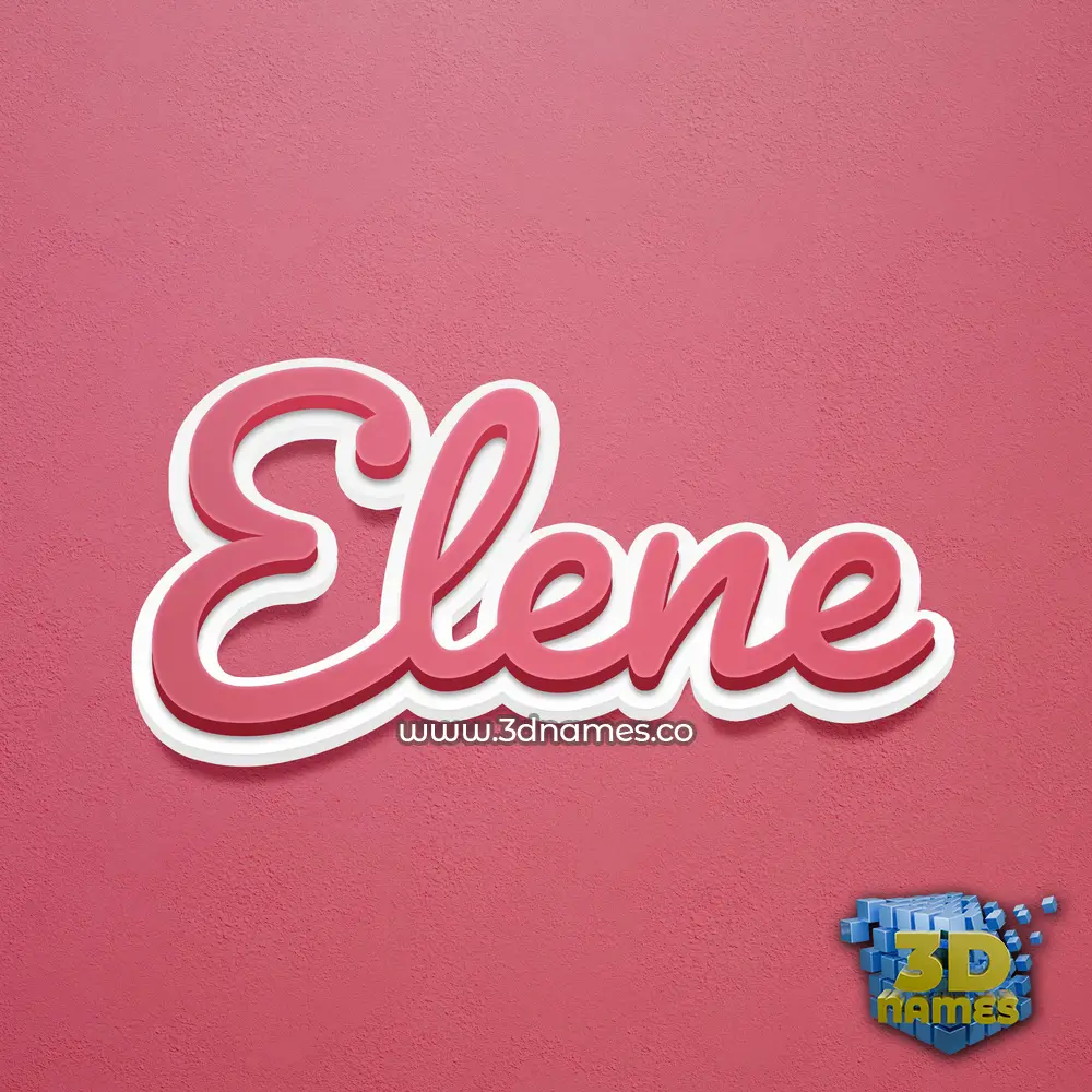 elene in Red Scribble style - 3D name wallpaper