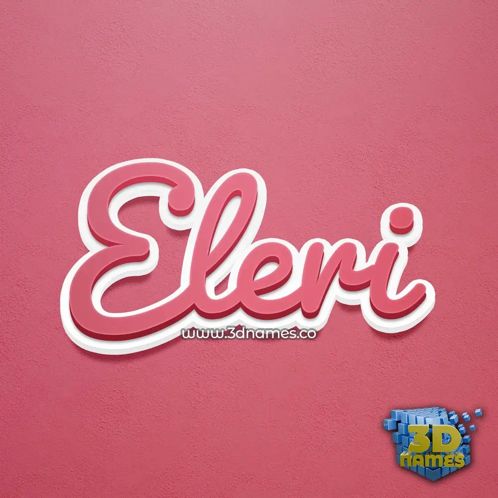 eleri in Red Scribble style - 3D name wallpaper