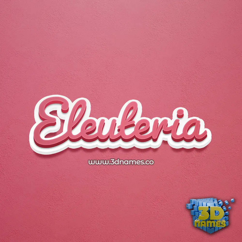 eleuteria in Red Scribble style - 3D name wallpaper