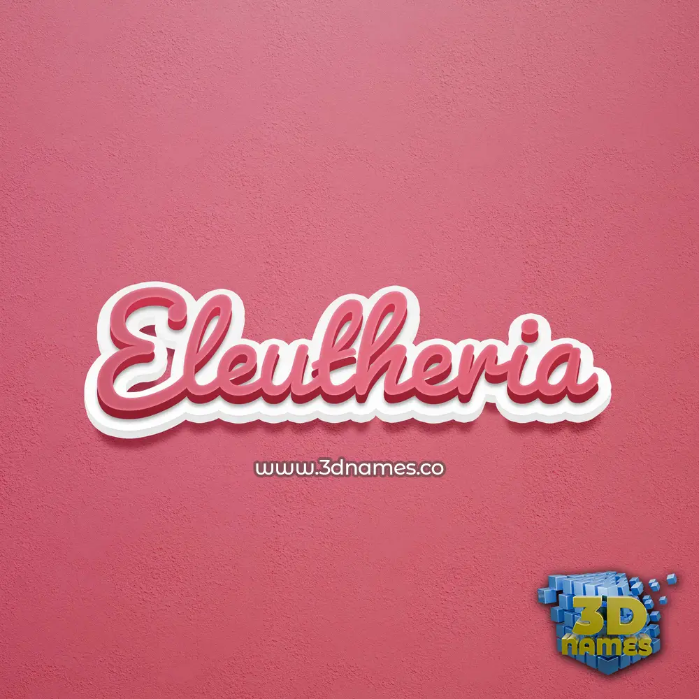 eleutheria in Red Scribble style - 3D name wallpaper