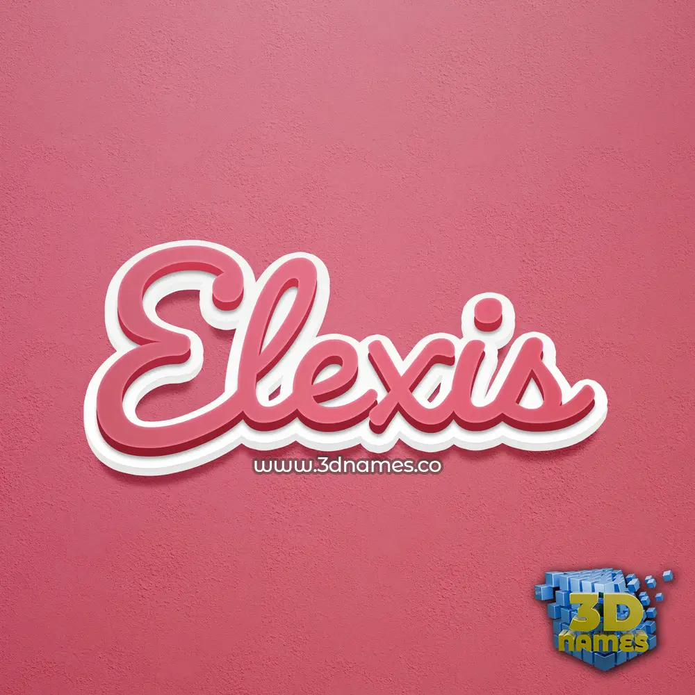 elexis in Red Scribble style - 3D name wallpaper