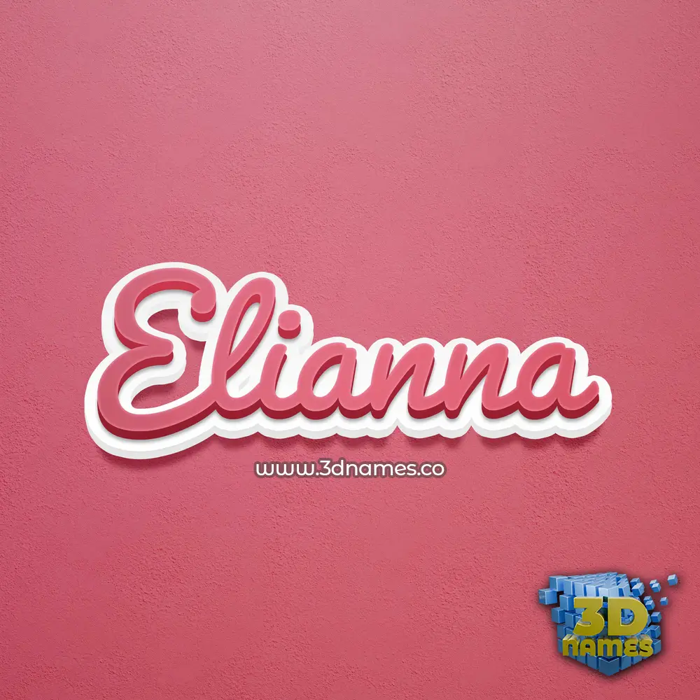 elianna in Red Scribble style - 3D name wallpaper
