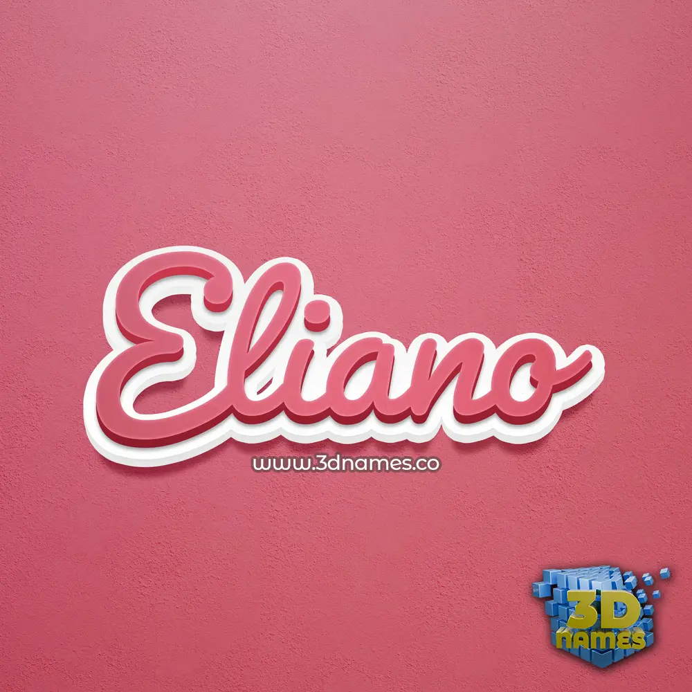 eliano in Red Scribble style - 3D name wallpaper
