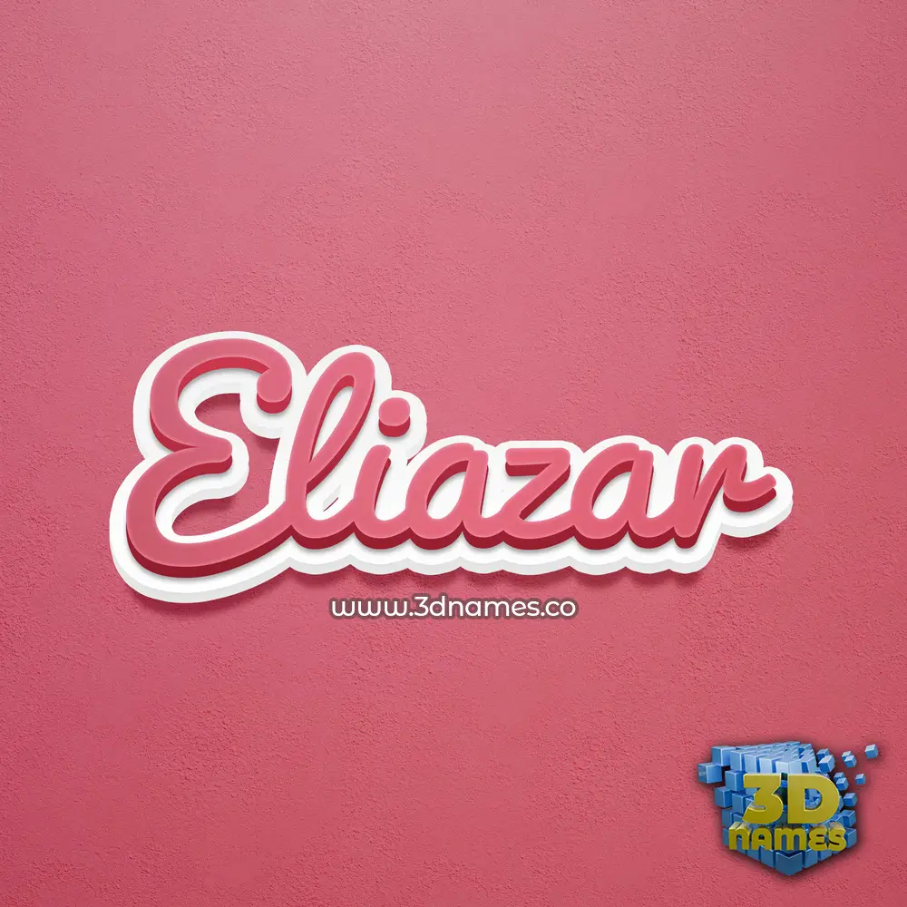 eliazar in Red Scribble style - 3D name wallpaper
