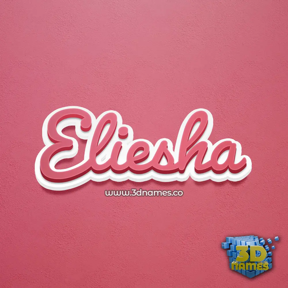 eliesha in Red Scribble style - 3D name wallpaper