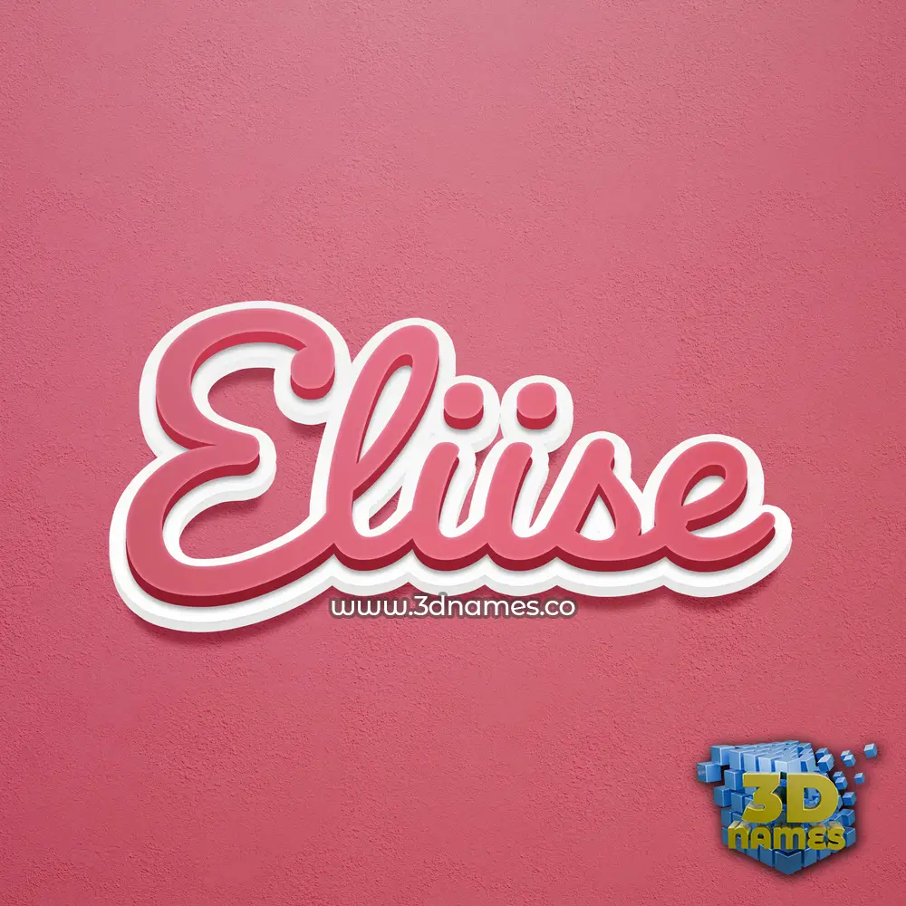 eliise in Red Scribble style - 3D name wallpaper