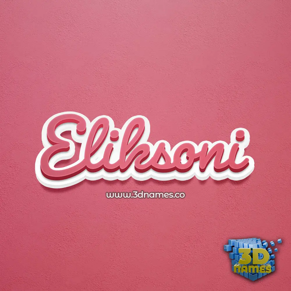 eliksoni in Red Scribble style - 3D name wallpaper