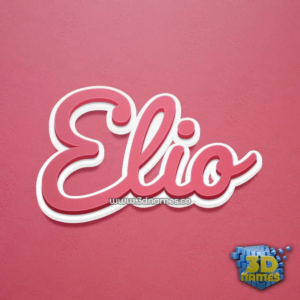 elio in Red Scribble style - 3D name wallpaper
