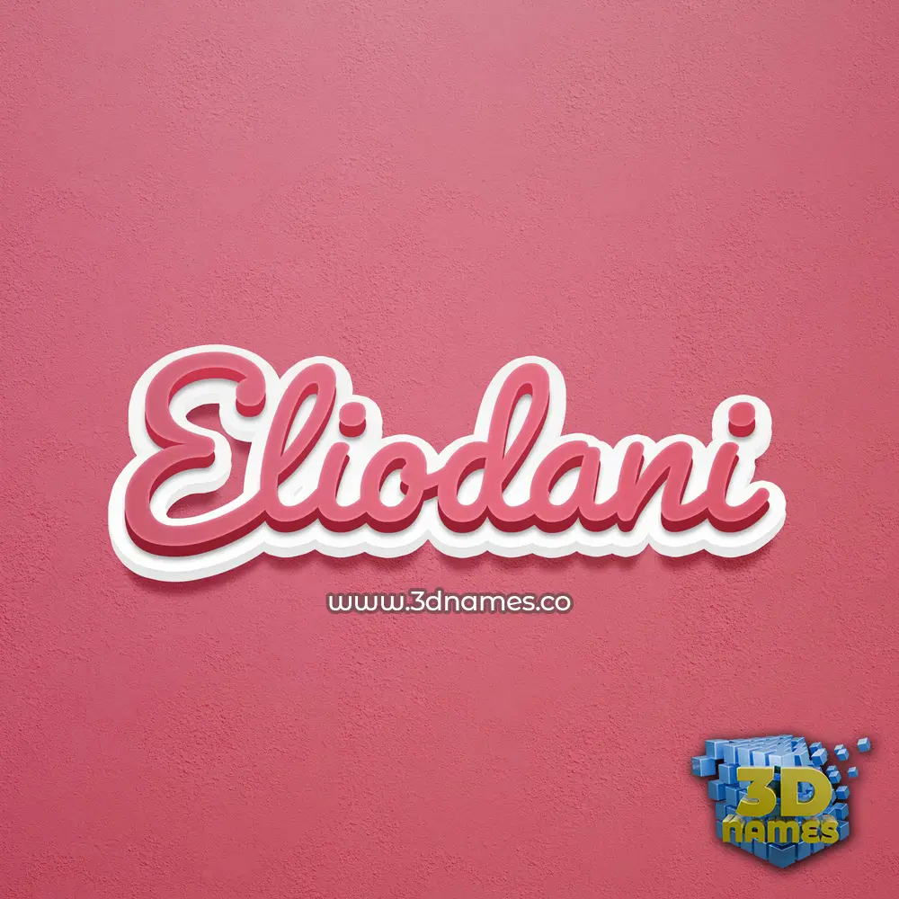 eliodani in Red Scribble style - 3D name wallpaper