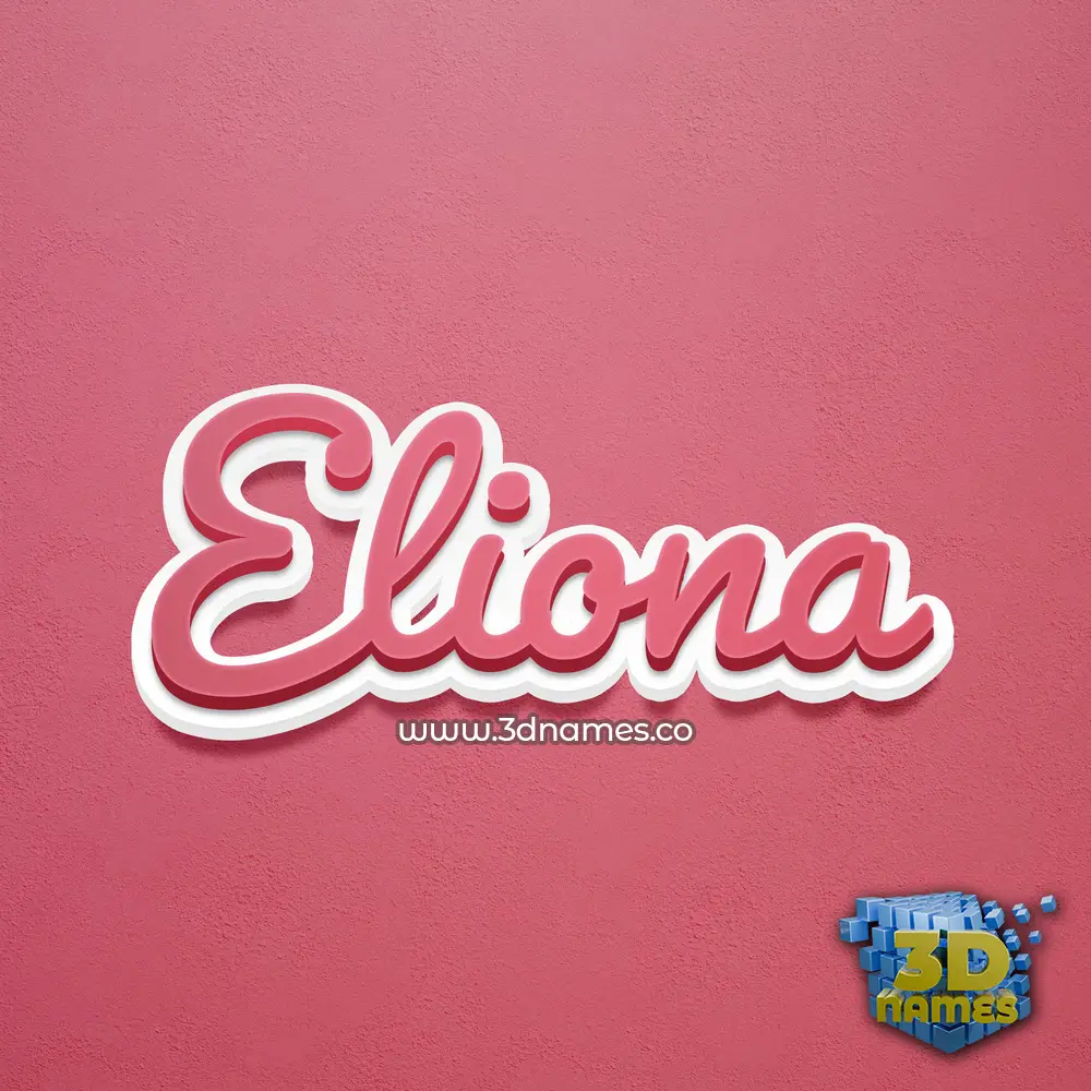 eliona in Red Scribble style - 3D name wallpaper