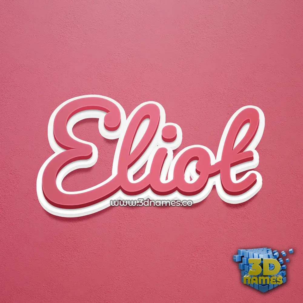 eliot in Red Scribble style - 3D name wallpaper