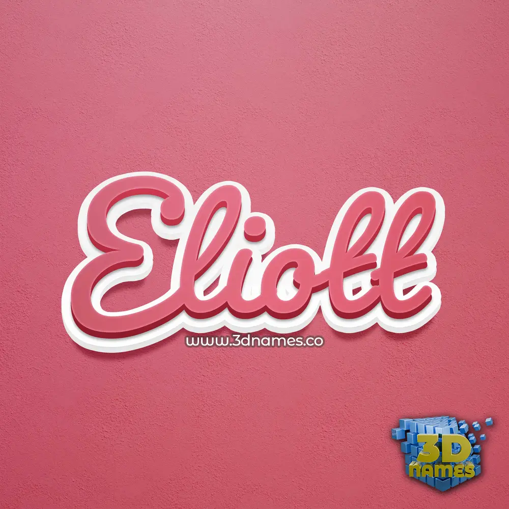 eliott in Red Scribble style - 3D name wallpaper