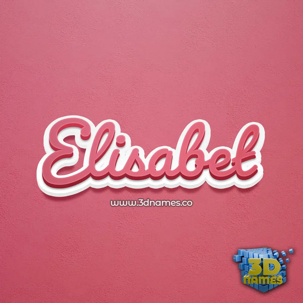 elisabet in Red Scribble style - 3D name wallpaper