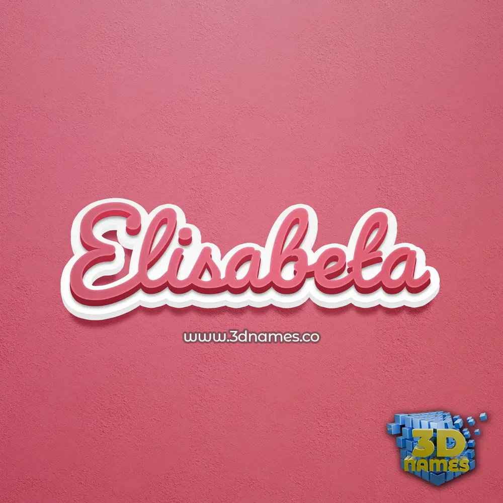 elisabeta in Red Scribble style - 3D name wallpaper
