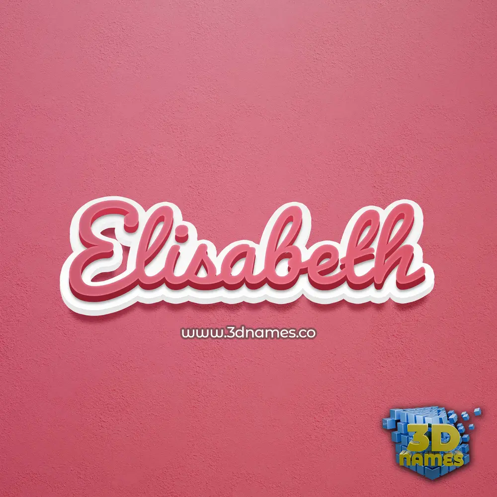 elisabeth in Red Scribble style - 3D name wallpaper