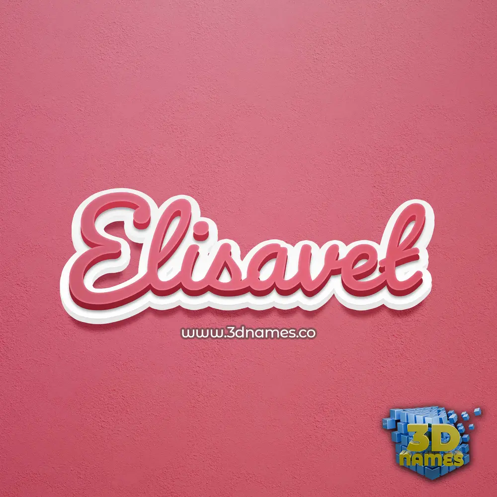 elisavet in Red Scribble style - 3D name wallpaper
